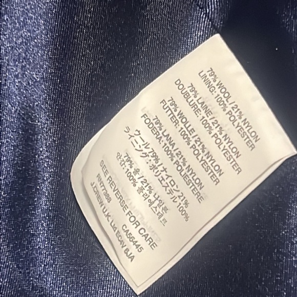 NWOT-0P- J. Crew Stadium-cloth Majesty Peacoat